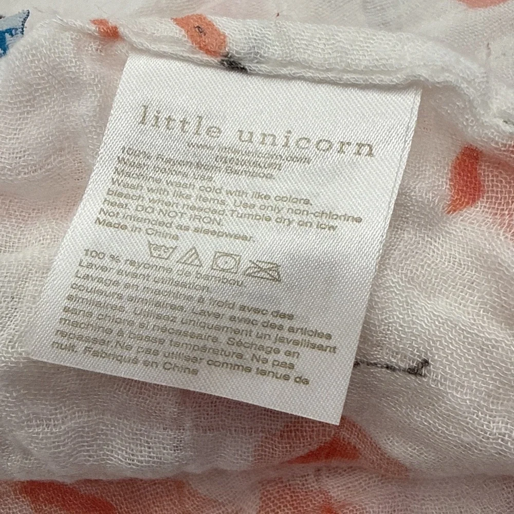 Little Unicorn Flamingo Baby Swaddle Muslin 100% Cotton Blanket Pink White